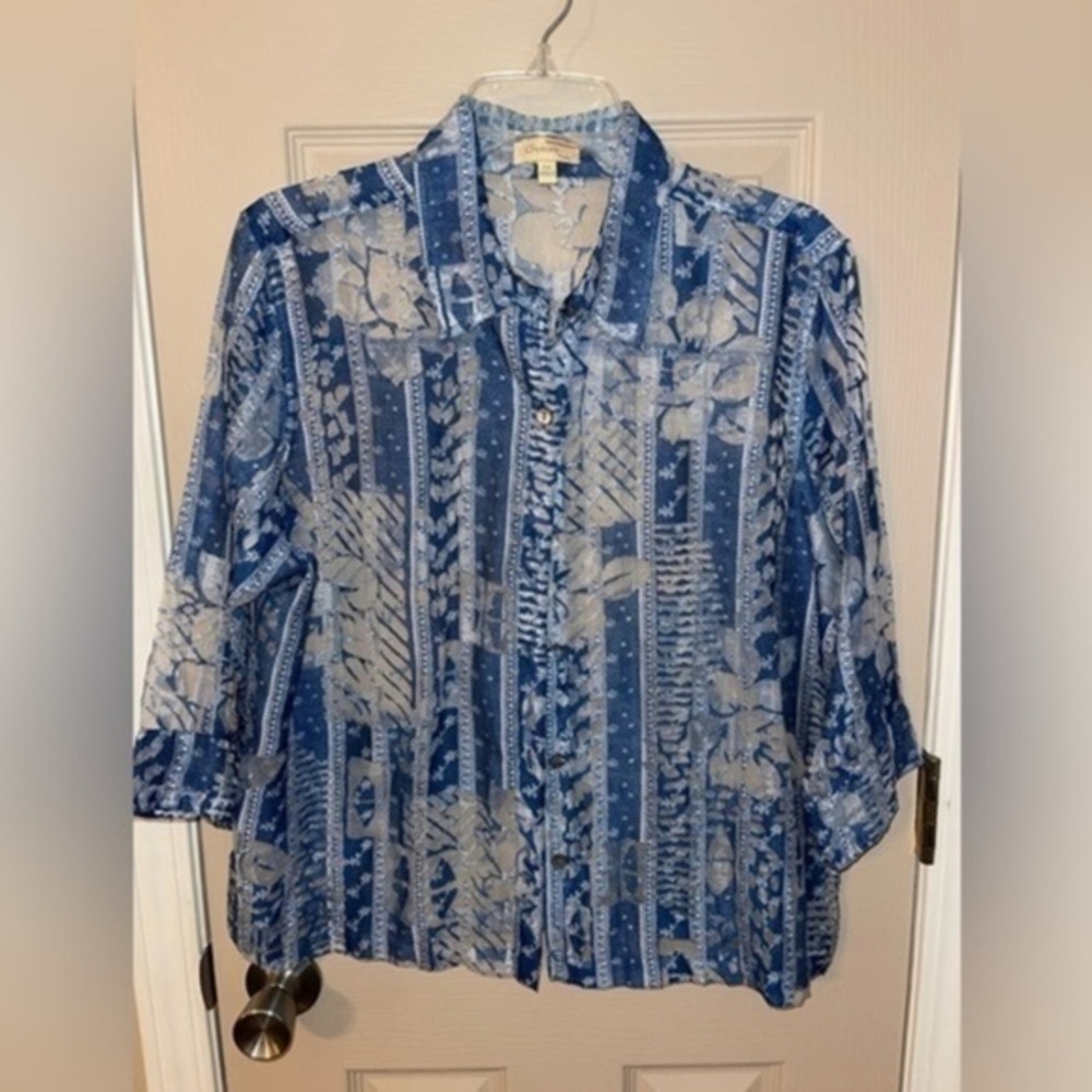 Choices Petite Sheer Over Shirt